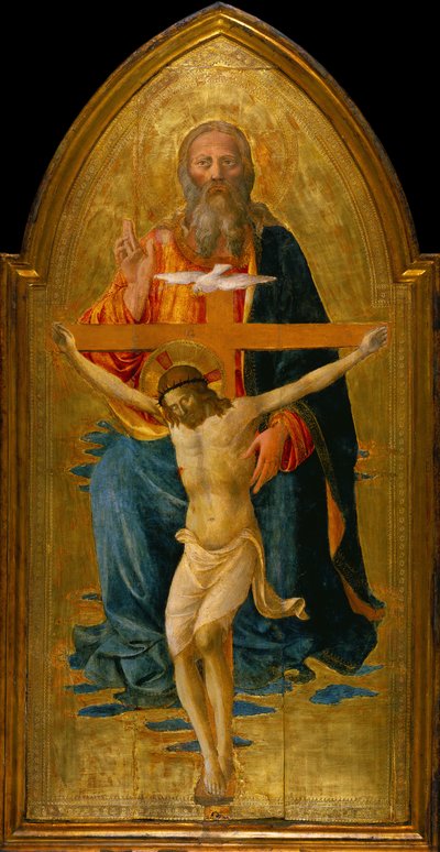 الثالوث المقدس مع القديسين ، 1470-75 (درجة الحرارة وورقة الذهب على اللوحة) بواسطة دومينيكو دي ميشلينو